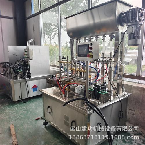 成交0台二手直线式常压全自动液体灌装机 食用油饮料日化定量灌装设备